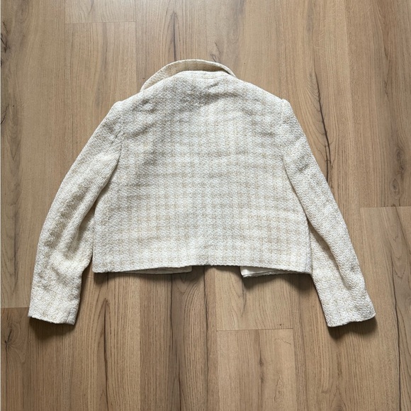 Chic Zara Cream Tweed Jacket - Picture 3 of 3